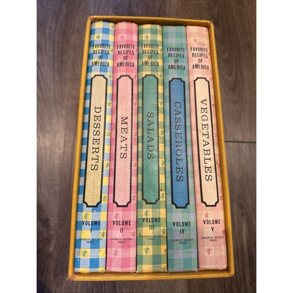 Vintage Favorite Recipes of America Box Set 5 Cookbooks Hardcover 1968
